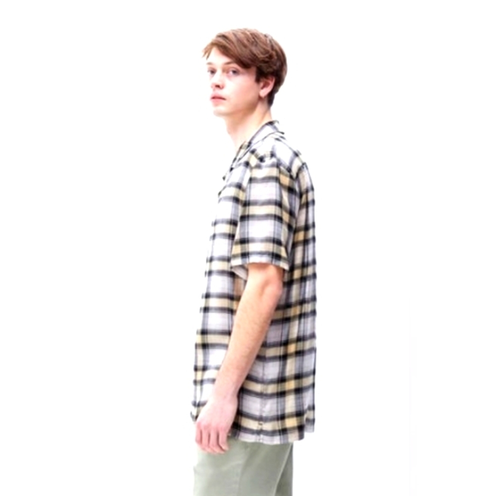 Pacsun Nen's Plaid Button Down Shirt Gray Multicolor Size L Coastle Casual Boho